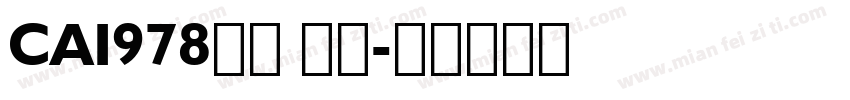 CAI978粗体 斜体字体转换